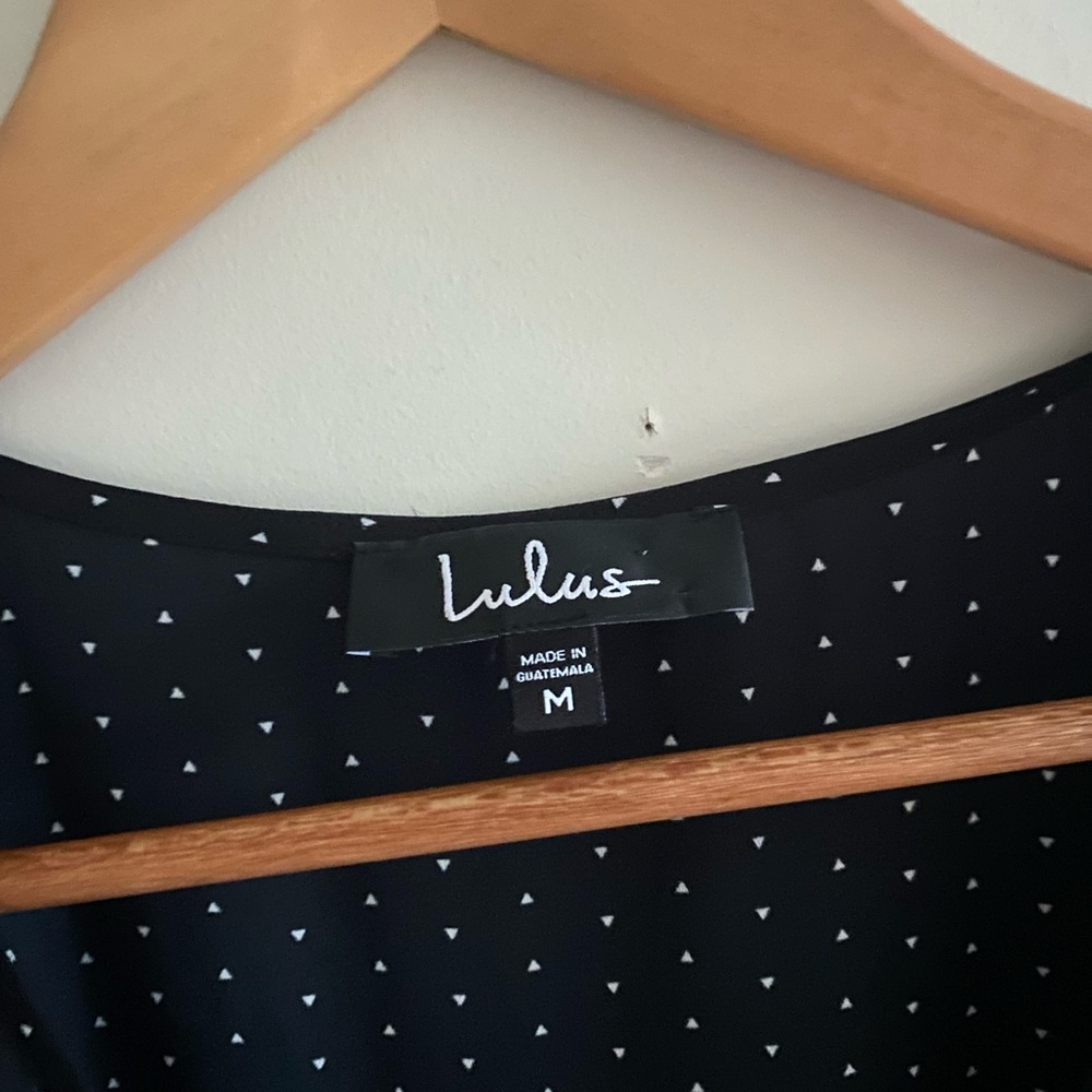 Lulus Farah Black Print Midi Wrap Dres - Picture 6 of 8